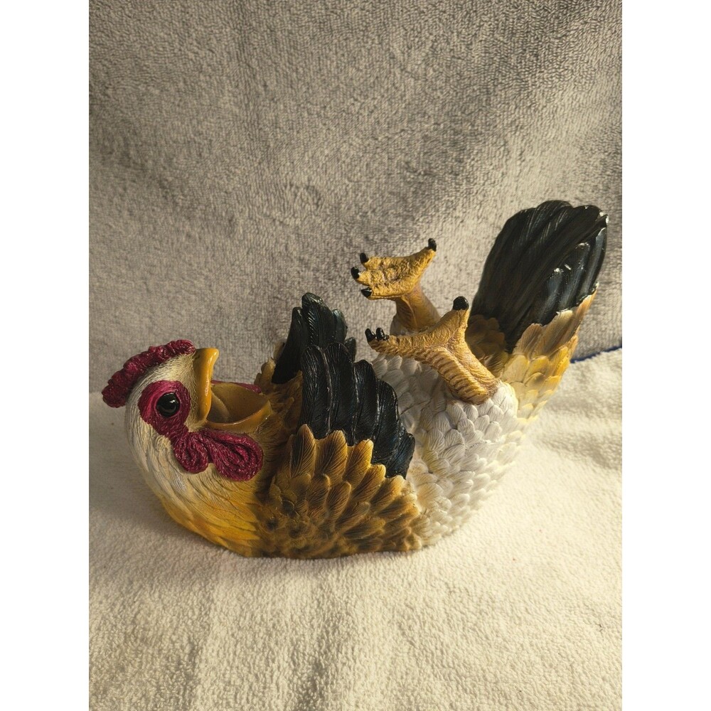 DWK Drunken Rooster Wine Bottle Holder Figurine Chicken Barnyard Farmhouse Decor